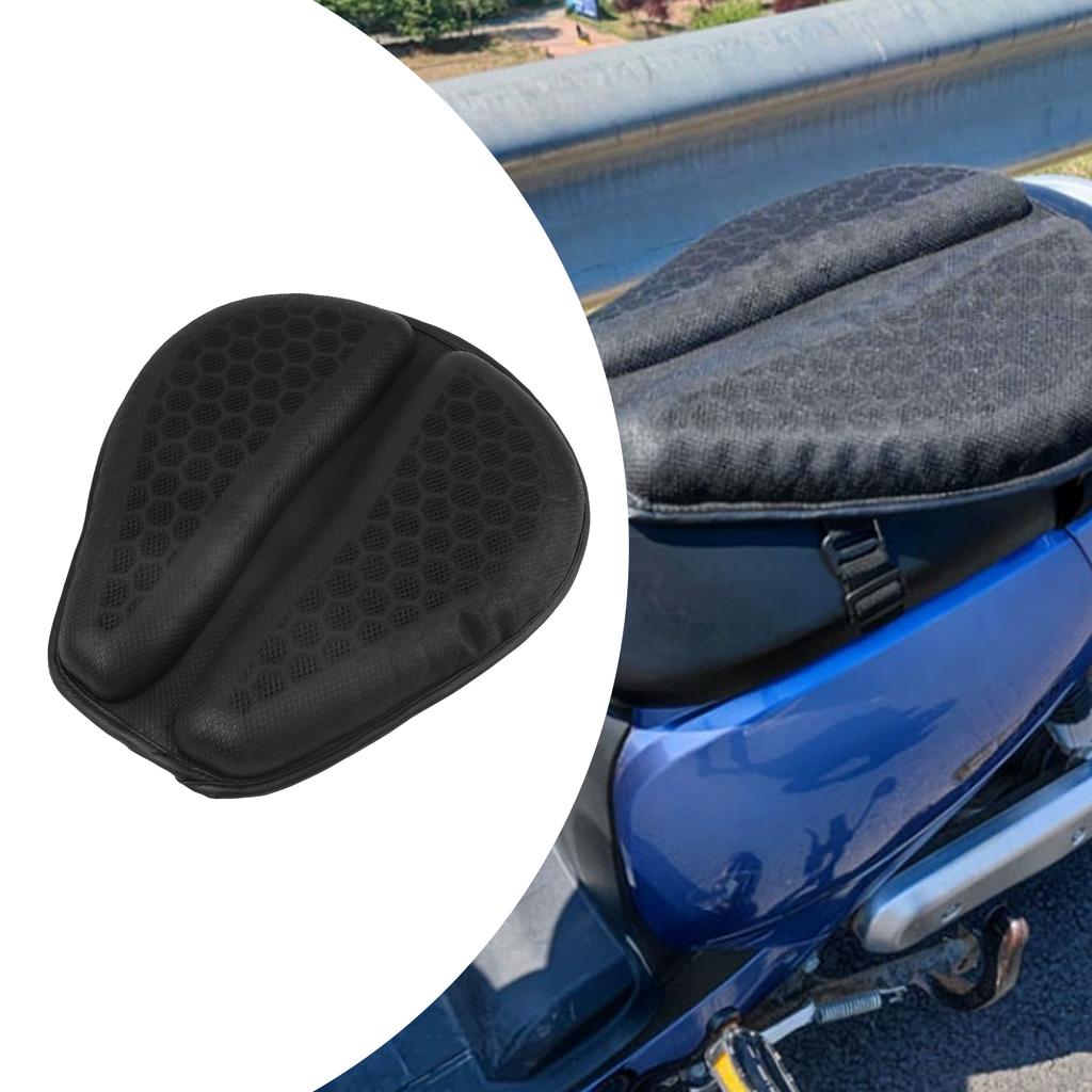 Universal Motorcycle Gel Seat Cushion 3D Honeycomb Shock Absorption Breathable Gel Seat Pad Motorbike Scooters Moped Accessories