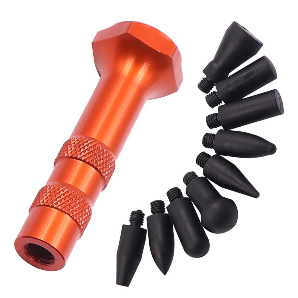 

10Pcs Knock Down Dent Repair Tool Kits with 9 Heads Tips Tap Down Pen for Dent Remove 10in1