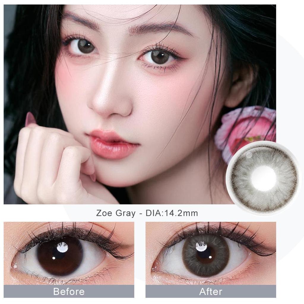 Colored Contact Lense Magister 14.2mm-14.5mm Brown/Gray Natural Contact Lenses 1 Pair Fashion Lenses
