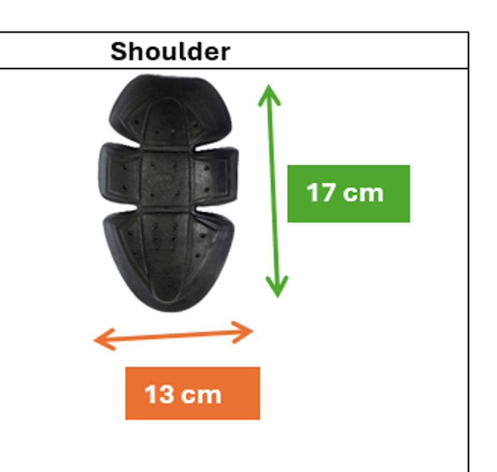 

EDLP Motorbike Armour inserts Jacket Shirt Hoodies Shoulder Rubber Pads CE - 1621 One size чёрный