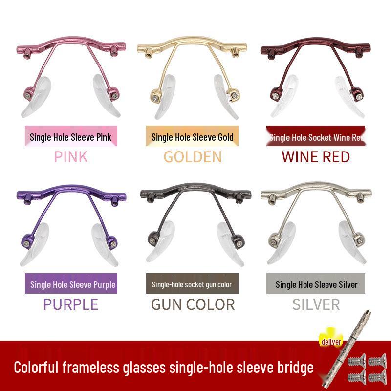 Unisex Rimless Diamond-Cut Glasses for Myopia with Single Hole Nose Bridge - Free Shipping