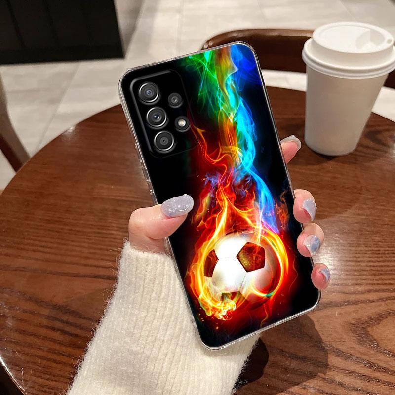 Football Soccer Ball Fire Un Rayo Phone Case For Samsung Galaxy A56 A57 A37 A55 A54 A36 A35 A25 A16 A17 A07 A52 A34 A21s Cover