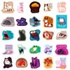 50 Cartoon Healing Text Stickers Cute Animals Colorful Daily Stickers Hand Note Diary Decoration Stickers