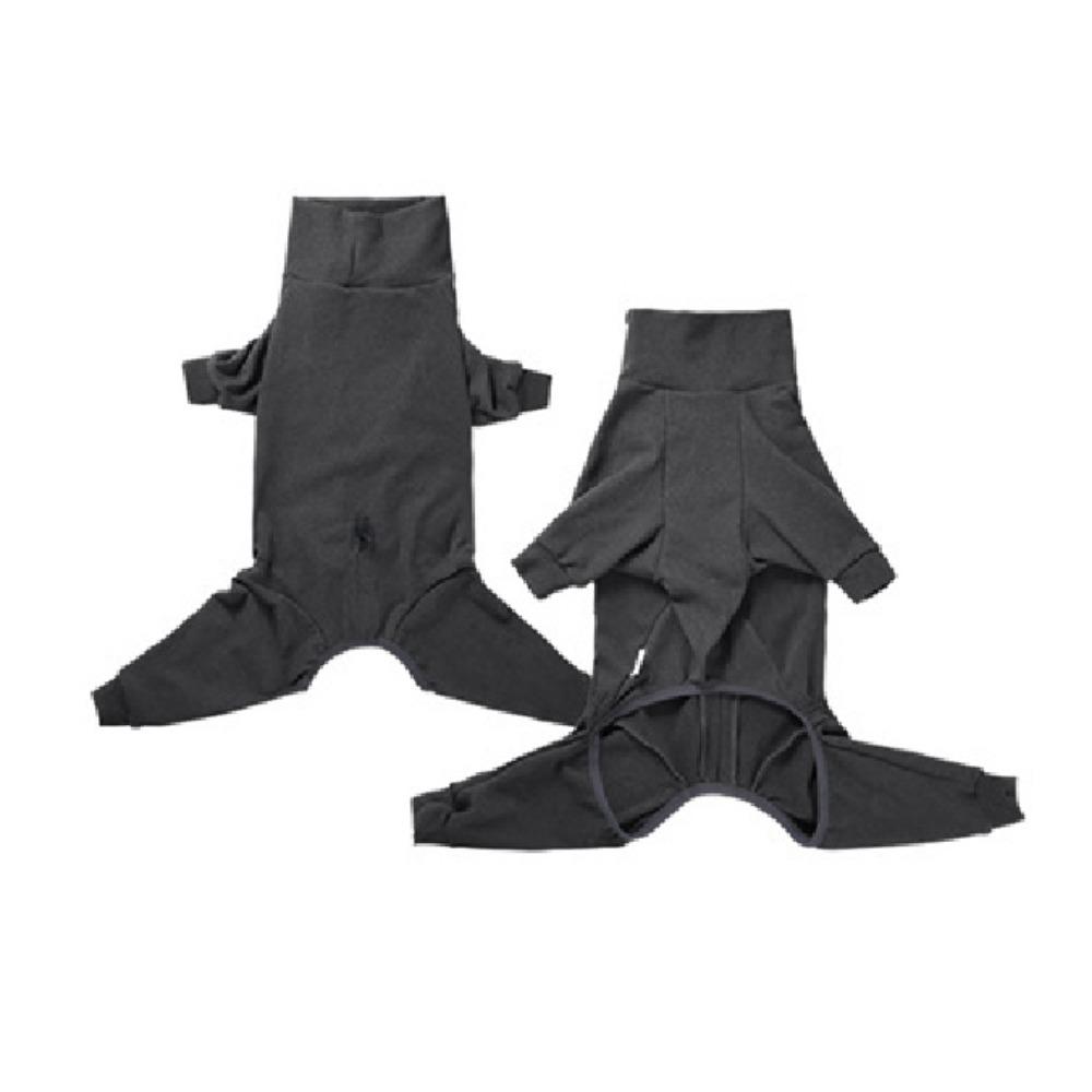 

Пижама для собаки на 4 лапы с высоким воротником, теплая, для восстановления собаки, практичный костюм для стерилизации собаки, для улицы M темно серый