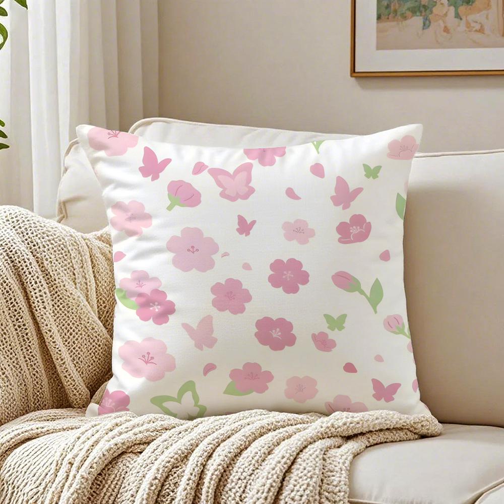 Girls Heart Spring Floral Ins Style Cushion Cover Pillowcase Antidustmite living Room Sofa Decor Cushion Room