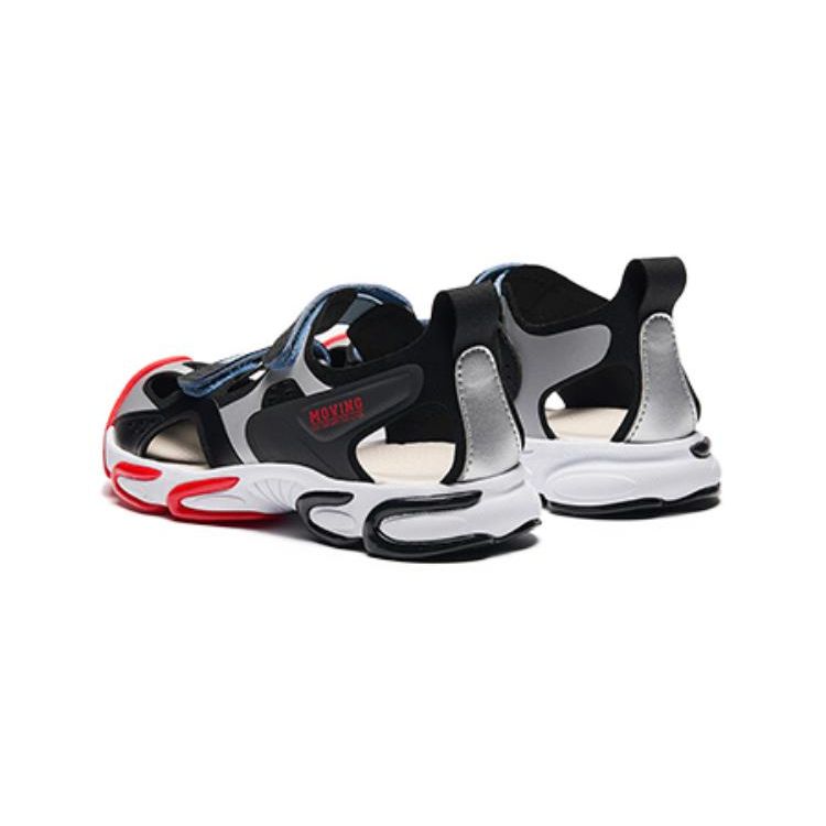 Anta Kids Red Flame Fashion Comfortable Shock Absorbing Durable Sandals Kids Sandals Black White 312429973-3