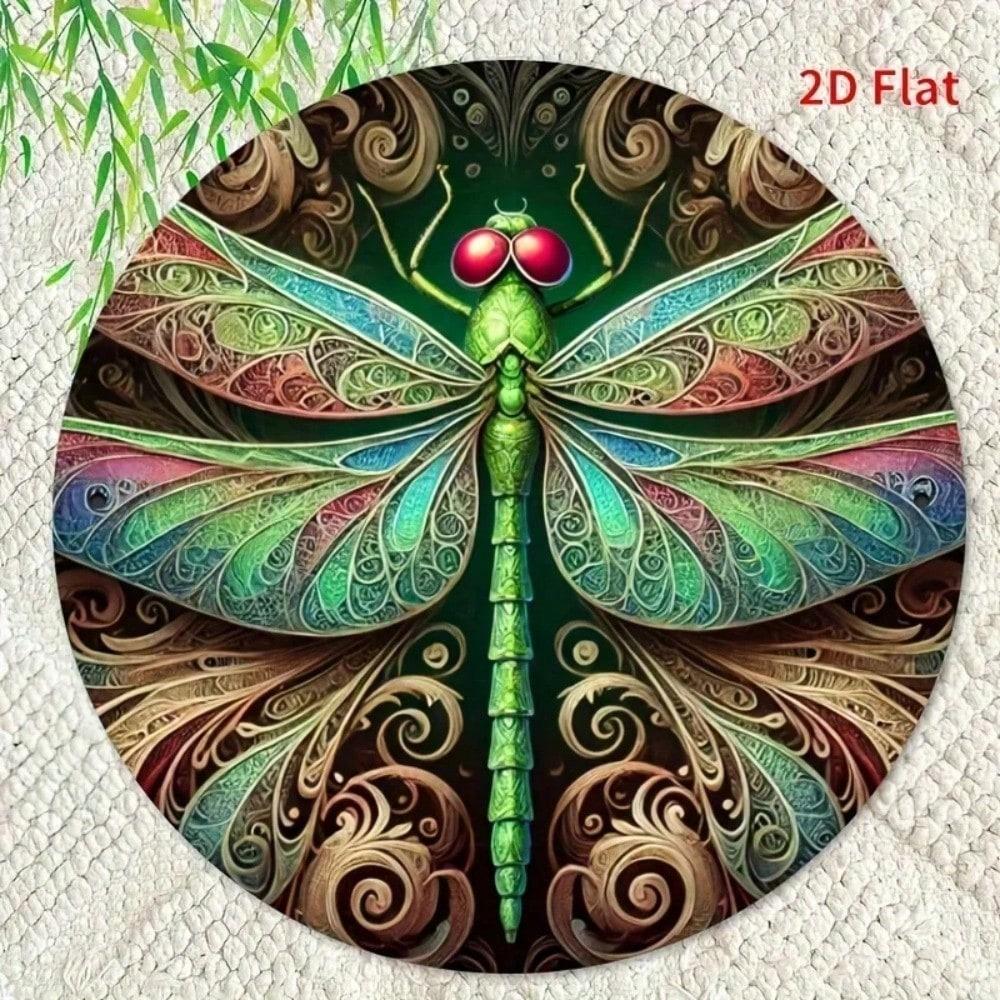 2D Metal Tin Sign Floral Wreath Round Wall Art Home Decor Farmhouse Bedroom Bathroom Gift