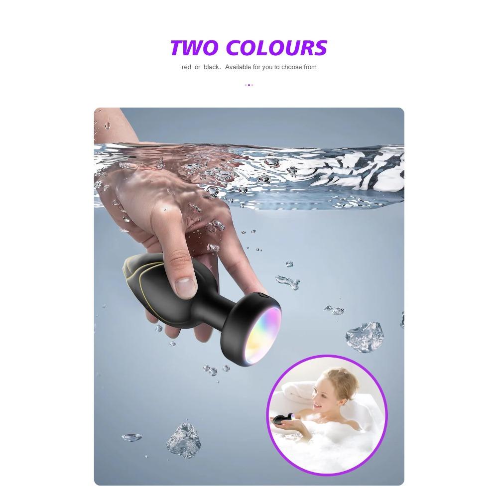 LED Colorful Light Butt Plug for Women Men Anal Plug Vibrator Wireless Remote Control Buttplug Goods Masturbator Adults Sex Toys