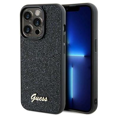 Guess Guhcp14Lpmsdgsk Iphone 14 Pro 6.1Czarny/Black Twarde Etui Disco Metal Script