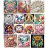 DIY Special Shape Drill Diamond Dots Pearl Gem Painting with Frame 9.84x9.84in Pearl Art Painting Set for Adults Home Wall Decor