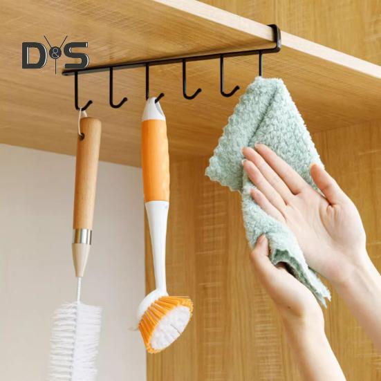 1/2/3Pcs Cup Mug Holder Utensil Rack Strong Load-bearing Easy To Install Multifunction Kitchen Under-Cabinet Sundries Organizer Storage Hanger