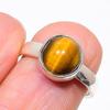 Tiger Eye Gemstone 925 Sterling Silver Jewelry Ring Size Adjustable KJ-354
