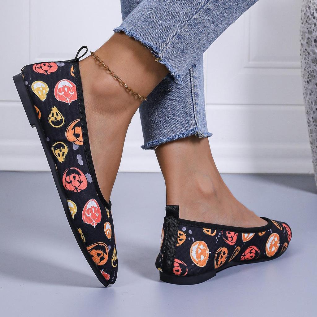 Women's Pointed Toe Slip-on Loafers - Spring & Autumn Collection, Low Heel, Casual, Shallow Mouth, Plus Size Available