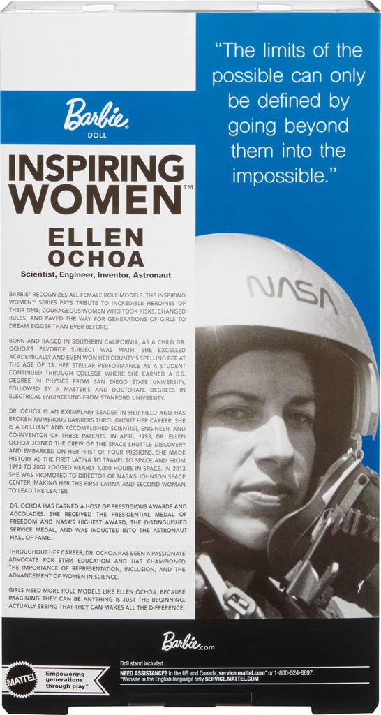 Barbie Ellen Ochoa Signature BLACK Doll House for Pretend Ages 6 and JBJ28 Dress-Up Play, Up, Orange,