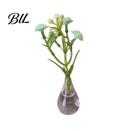 Space-saving Plant Container 1/8/10Pcs Vertical Greenery Vase Magnetic Mini Clear Glass Propagation Planter with Faux Flowers Dorm Room Decor Office