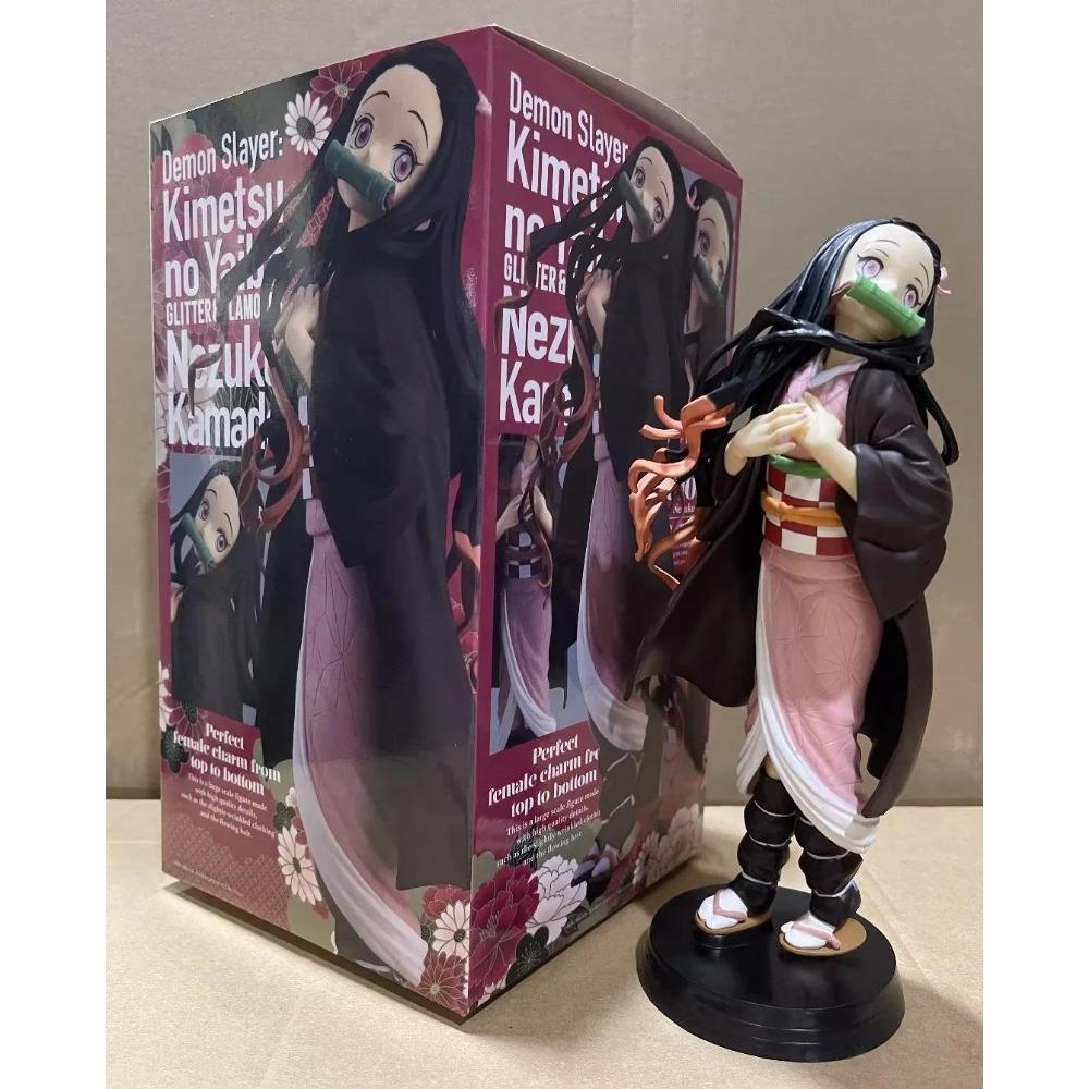 

24cm Animation Ghost Blade Ros Series Protagonist Group Big Doll Pvc Model Kamado Tanjirou Kamado-Nezuko Ornaments Toy Present