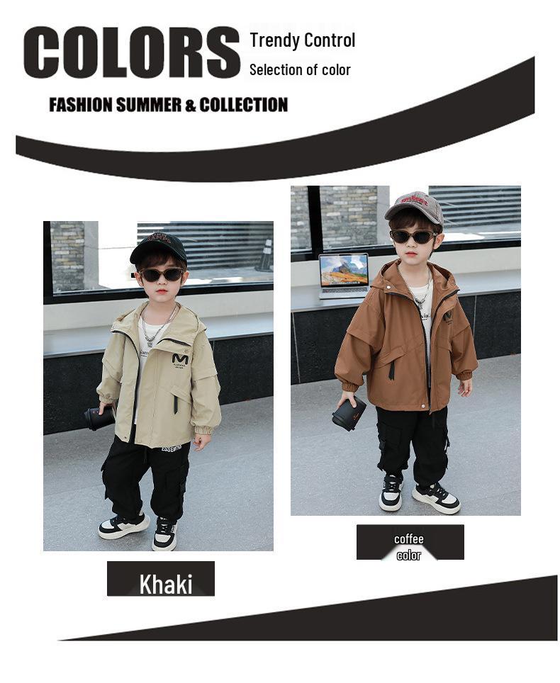 Stylish Boys' Windbreaker: Autumn 2025 Street Style Trench Coat