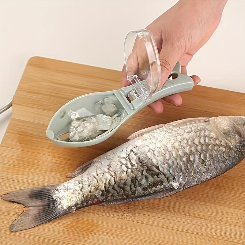 1pc Plastic Fish Scale Remover & Cleaner - Easy-to-Use Kitchen Tool for Effortless Fish Skin Cleaning, Food-Safe Design