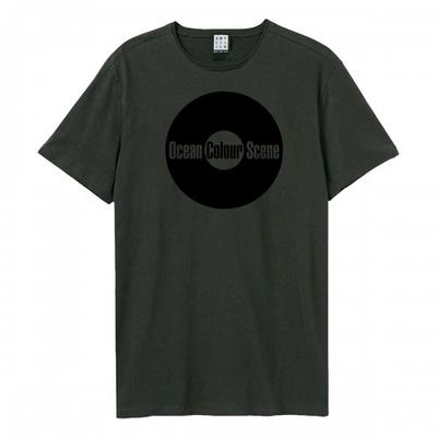 Amplified Unisex Adult Black Record Ocean Colour Scene T-Shirt