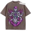 Unisex Washed Purple Vintage T  Shirt Dragon Ball Frieza Final Form High  Quality Fabric for Home Leisure Travel Shopping