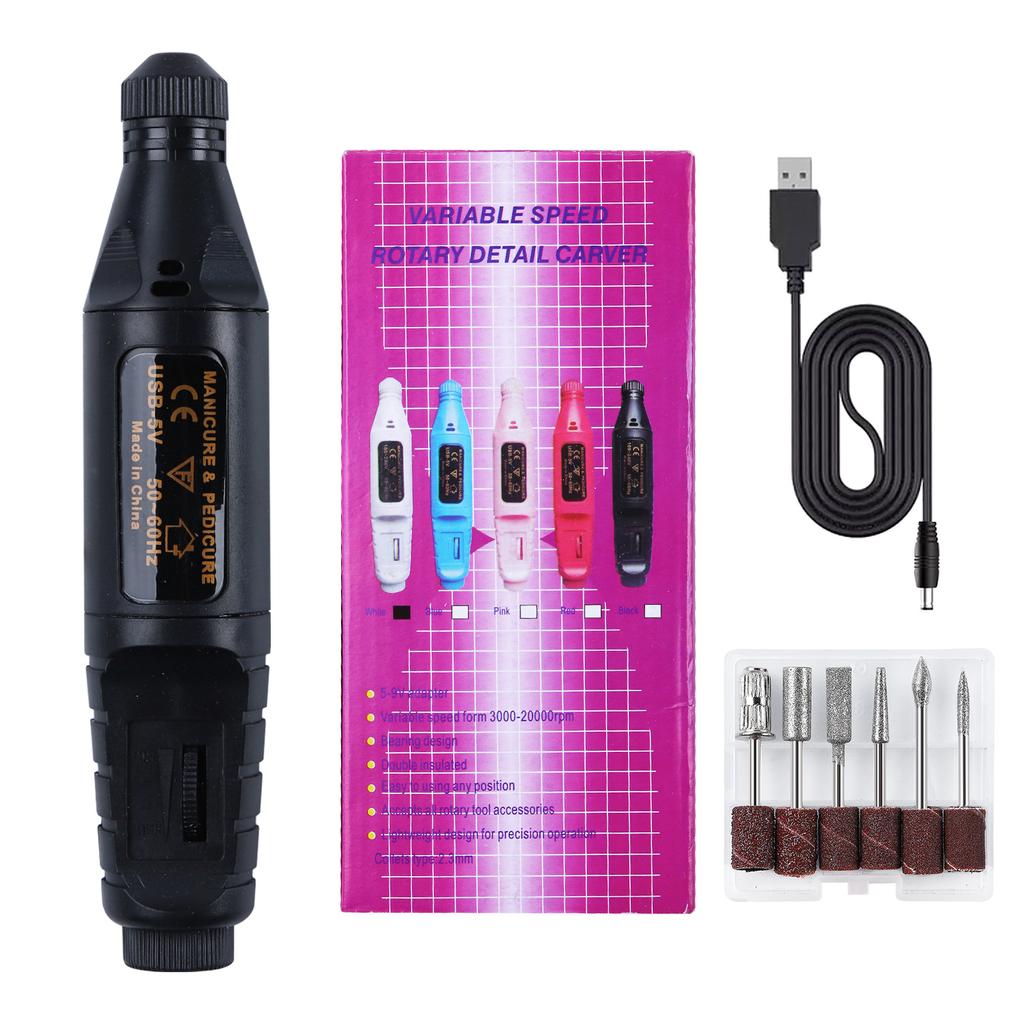 Strumenti per unghie Mini smerigliatrice elettrica Macchina portatile per unghie Pezzo per unghie Set smerigliatrice per unghie