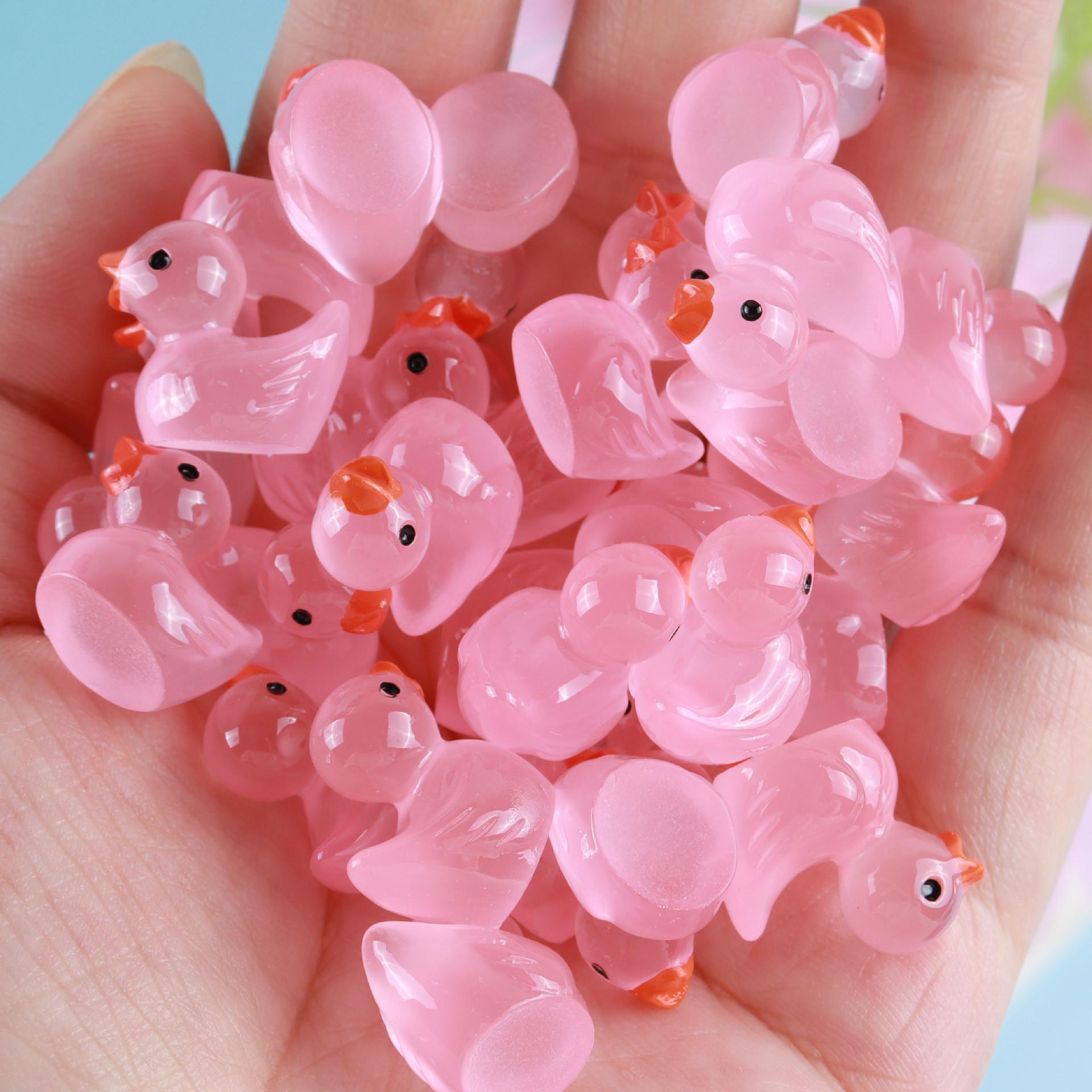 

20 шт. Миниатюрные желтые утки, светящиеся утки, миниатюрные фигурки, крошечные утки, микро-сказочный сад, ландшафтный сад фей, домашний декор 20PCS