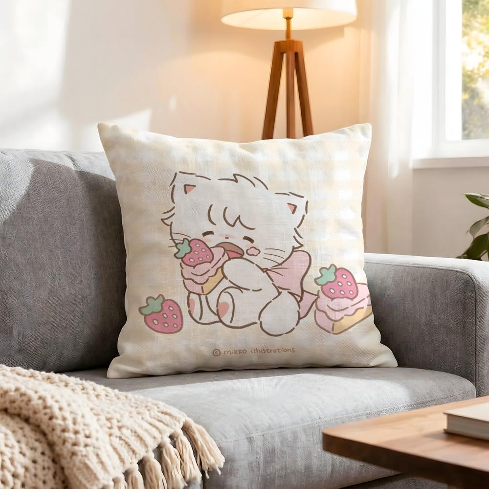 Character Mikko Cushion Cover 1Pcs Decorative Covers Soft Cushion Case For Sofa Couch Decor 40X40 45X45 Pillowcases