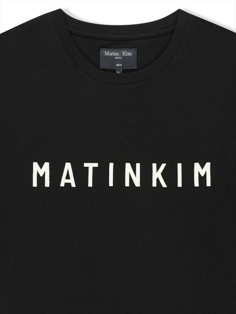 [Matinkim] Applique Felt Logo Top for Men In Black