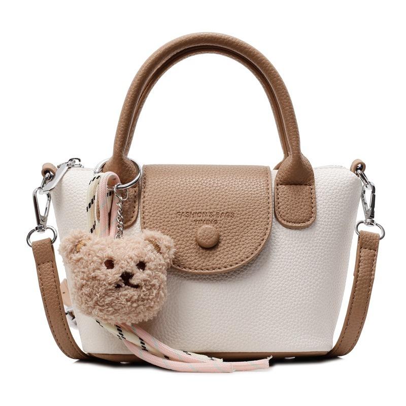 Retro small bag women's spring and summer new handbag high-end simple commuting fashion messenger bucket bag