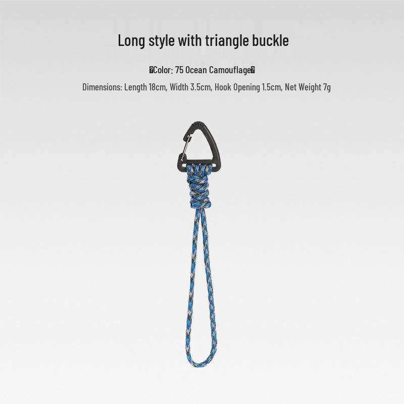 Sju-strängad Paracord Nyckelring Lanyard: Anti-förlust, Utomhuscamping, Multifunktionell med Karbinhake & Snabbspänne.