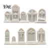 Miniature Gothic Figurines 10Pcs Mini Tombstone, 3D Printed Unpainted Gravestone Model Kit, Micro Cemetery PLA Parts Diorama Accessories, Halloween