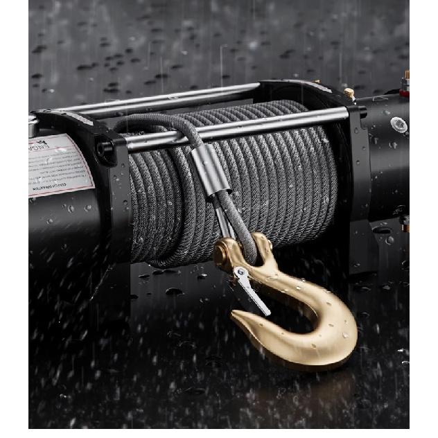 12V 24V Portable Electric Winch Steel Cable Winch 3000lb Power Winch ATV Trailer Winch for off-road Vehicle Recovery Boat