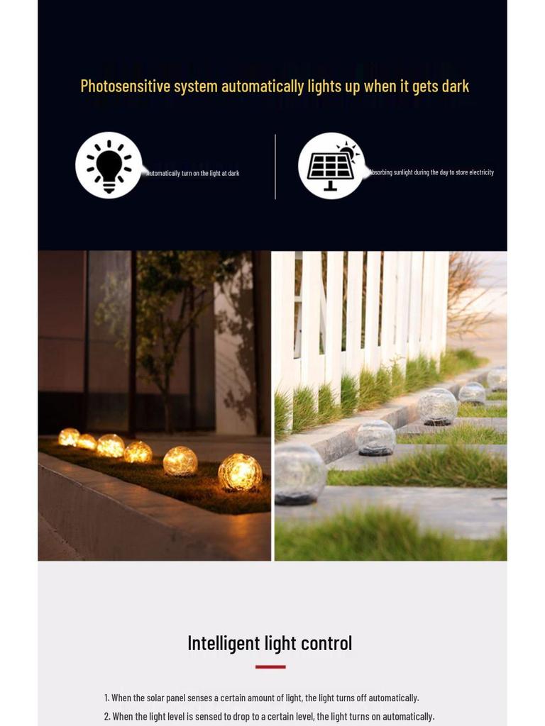 Wasserdichte Solar-Gartenleuchten: Sphärische Hof- & Terrassendekoration für den Außenbereich