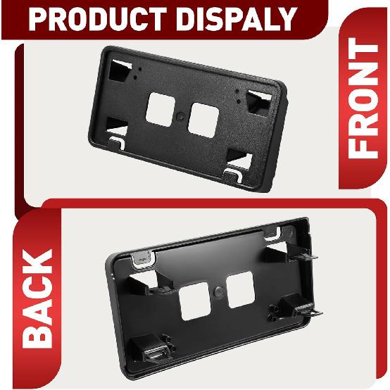 Front License Plate Bracket Compatible with 2021-2023 Ford F150 3.3L 5.0L Bumper License Plate Holder Frame Replacement for ML3Z17A385AB FO1068185