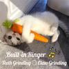 Katzenspielzeug Simulation Karotte Sounding Haustier Spielzeug für Kätzchen Hunde Sisal Zähneknirschen Squeak Interaktives Katzenkauspielzeug Heimtierbedarf