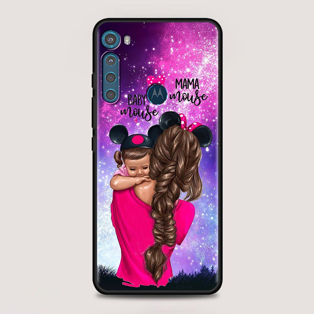 

Для MOTOROLA One Fusion чехол для Moto G10 G9 G8 Plus Play Power One G20 G30 G40 G50 G60 Edge 20 Shell Super Mom Baby Girl Boy Moto G Stylus 5G