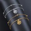Cazador Four Leaf Clover Bracelet for Women Stainless Steel Lucky Jewelry Double Chain Bracelet on Hand Birthday Gift 2026 New