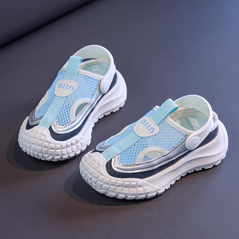 Girls' Single-strap Sports sandals2026New Summer Hollow Mesh Casual Sneakers for Little Girls and Older Children