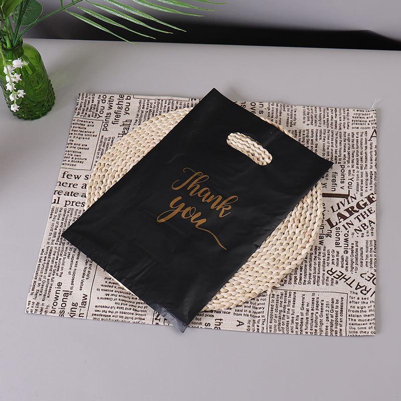 Thank You Gift Bag Plastic Black White Pink Candy Cookie Packing Bag for Wedding Birthday Thanksgiving Party Decoration Supplies