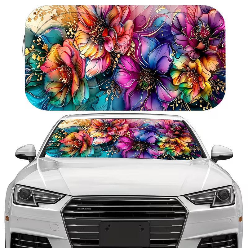 1Pcs T-Rex Dinosaur Pattern Windshield Sunshade UV Rays Heat Blocker Keeps Vehicle Cool Unique Design Fit Sedans SUVs Trucks