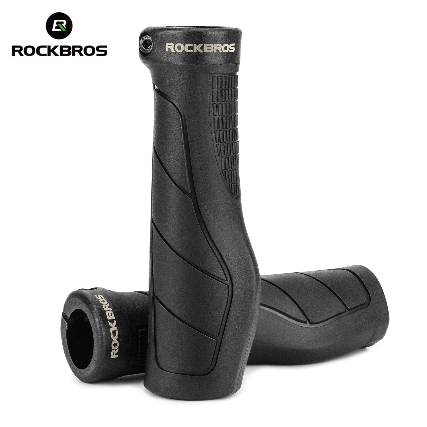 Rockbros Bicycle Grips Shockproof Bike Handlebar Cover Anti-Slip Bike Cycling Handlebar Comfortable Locked Grips Accessories