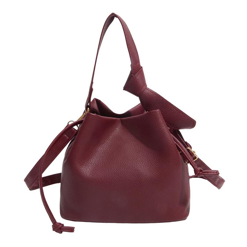 Tragbare Schulter-Eimer-Tasche, lässiger Mode-New-Trend, Retro-Design, magnetischer Verschluss, Pendler, große Kapazität, Umhängetasche