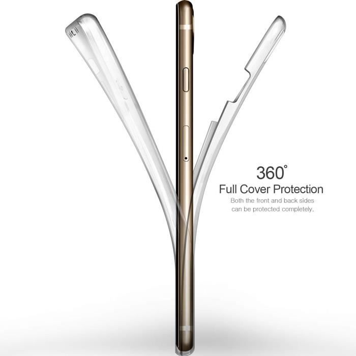 360 Degree Case IPhone XS Max Silicone Gel Full Protection Transparent, Shockproof for IPhone XS Max + Multi Band White