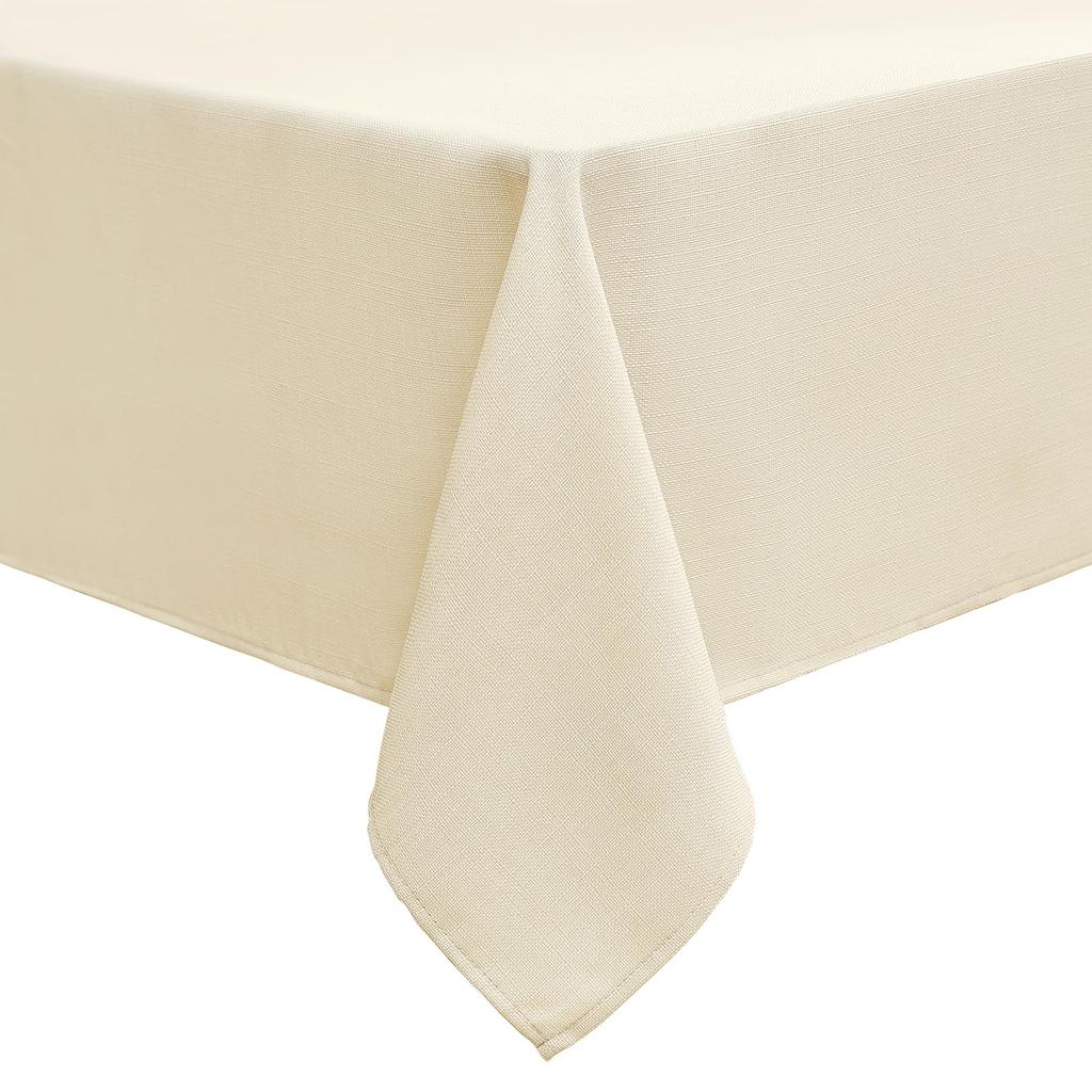 HAPIHAPPY Domestic Tablecloth Rectangular And Round Unpatterned Linen Table Cloth Solid Color Washable Tablecloth For Table