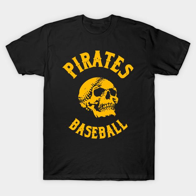 Men Black Print T-shirt Pirate Baseball Skull No-Cut Transfer Paper Print Cotton Tshirt S чёрный