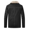 Neue All-in-One-Herrenjacke aus Pelz im Herbst und Winter sowie samtig-verdicktes, warmes Motorrad-Lederjackenoberteil