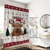 1pc Christmas Highland Cow Print Waterproof Shower Privacy Hanging Curtain with 12 Hooks, Multiple Sizes Machine Washable