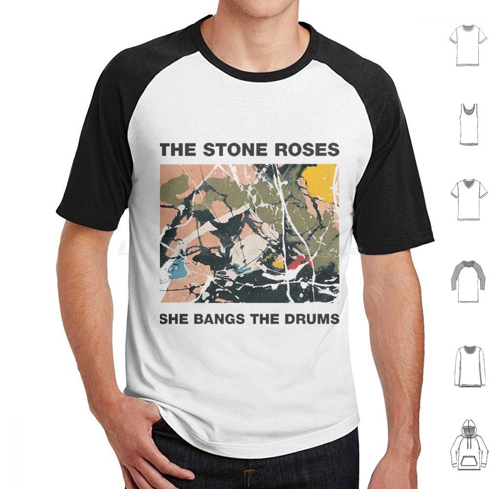 Trendiges She Bangs The Drums T-Shirt Große Größe 100% Baumwolle The Stone Roses Stone Roses The Stone Roses Galaxy Stone Madchester