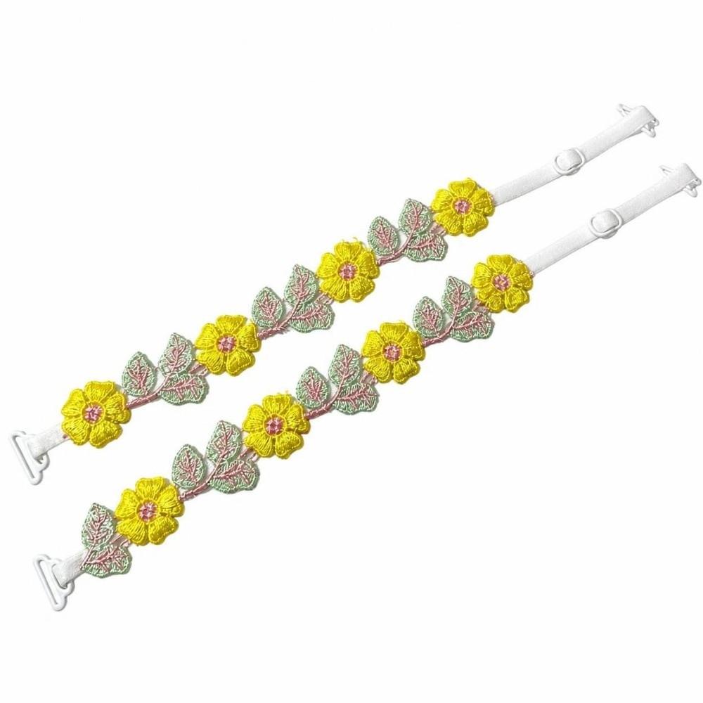 Adjustable Lace Lingerie Strap Embroidered Flowers Lace Shoulder Strap  Wedding Party Dress