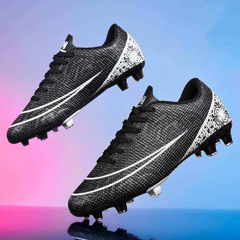 Mens Soccer Shoes FG/TF PU Leather Professional Training Football Sports Shoes Original Men's Society Football Boot for Man